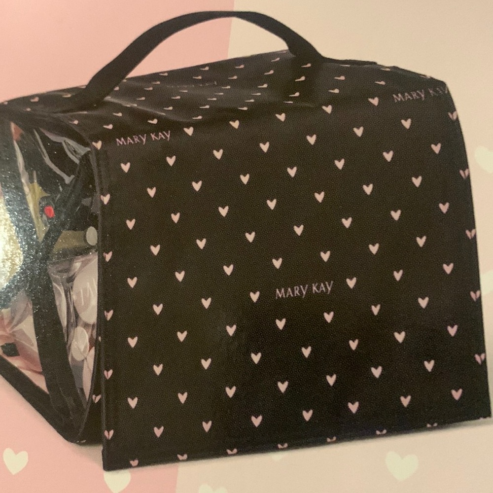 2 new Travel bags black with pink hearts versatile & black with letters